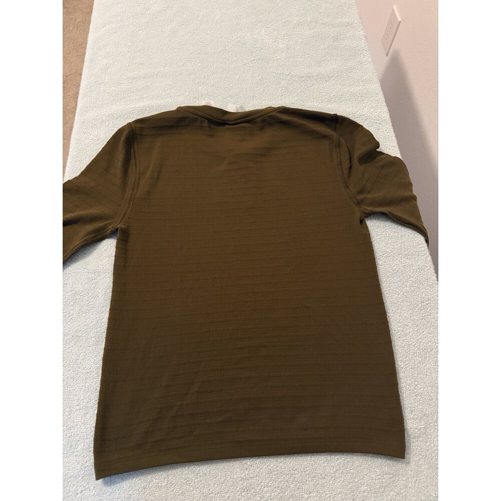 Calia Womens Large Seamless Crop Tee Olive Green Athletic Gym Workout Top - Picture 3 of 5